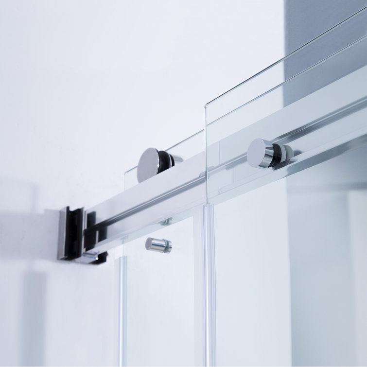 Spezia 64" x 76" Frameless Double Sliding Shower Door in Chrome