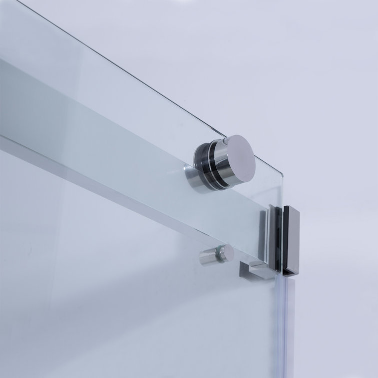 Spezia 64" x 76" Frameless Double Sliding Shower Door in Chrome