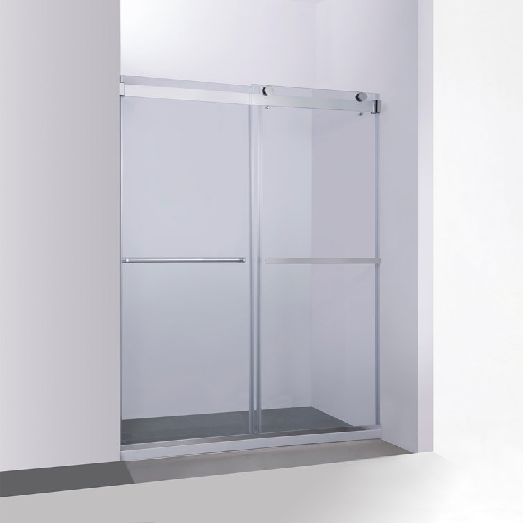 Spezia 64" x 76" Frameless Double Sliding Shower Door in Chrome