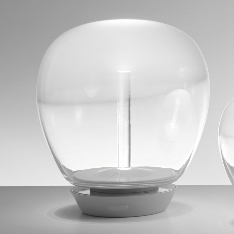Empatia White Glass LED Table Lamp, 11.38" H