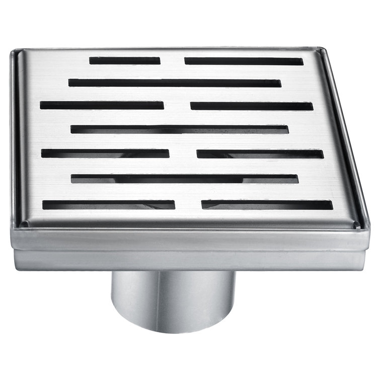 Dawn Stainless Steel Square Shower Drain with Satin Finish