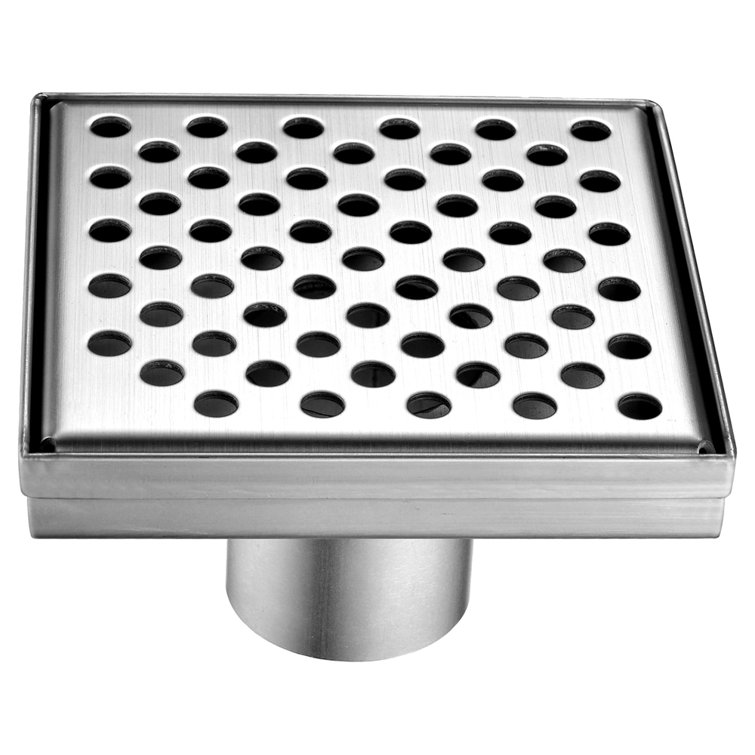 Polished Satin Stainless Steel Square Shower Drain