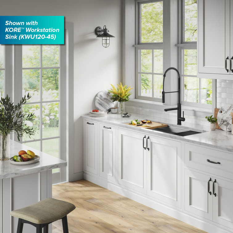 Matte Black Commercial Style Pull-Down Kitchen Faucet with Pot Filler