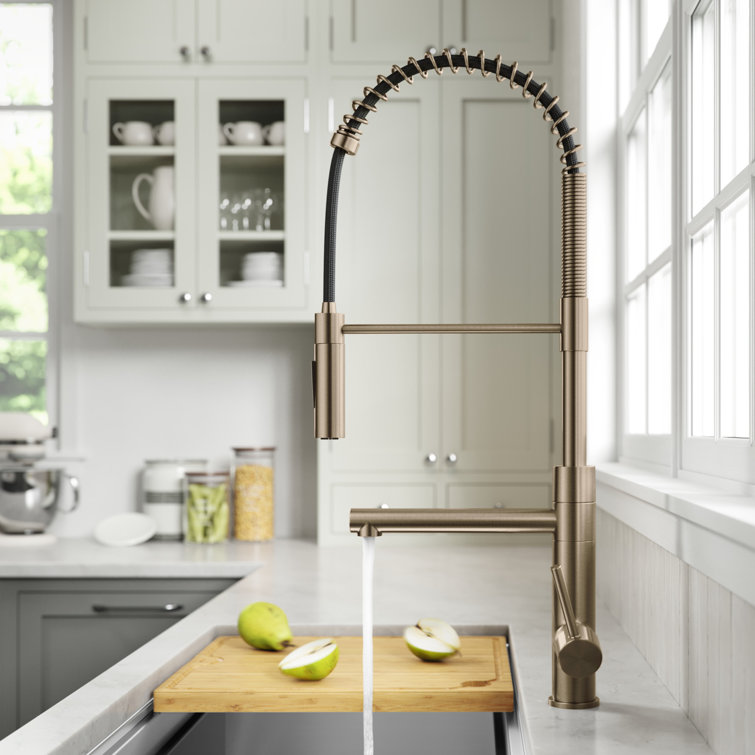 Antique Bronze Pull-Down Kitchen Faucet with Pot Filler