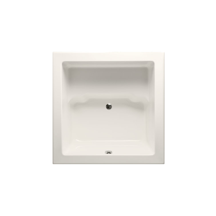 Lanikai 48" Biscuit Acrylic Drop-In Soaking Bathtub with Seat