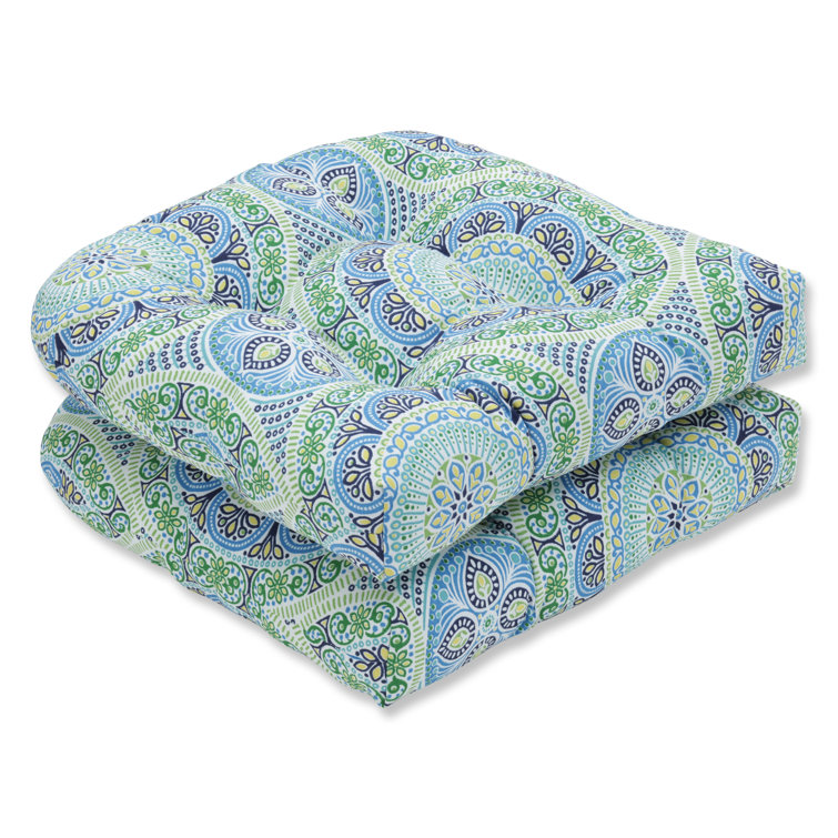 Delancey Lagoon Blue and Green Mandala Rocking Chair Cushions