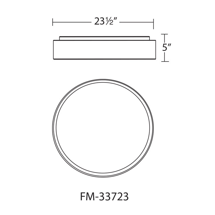 Corso 23" Brushed Aluminum Modern LED Flush Mount