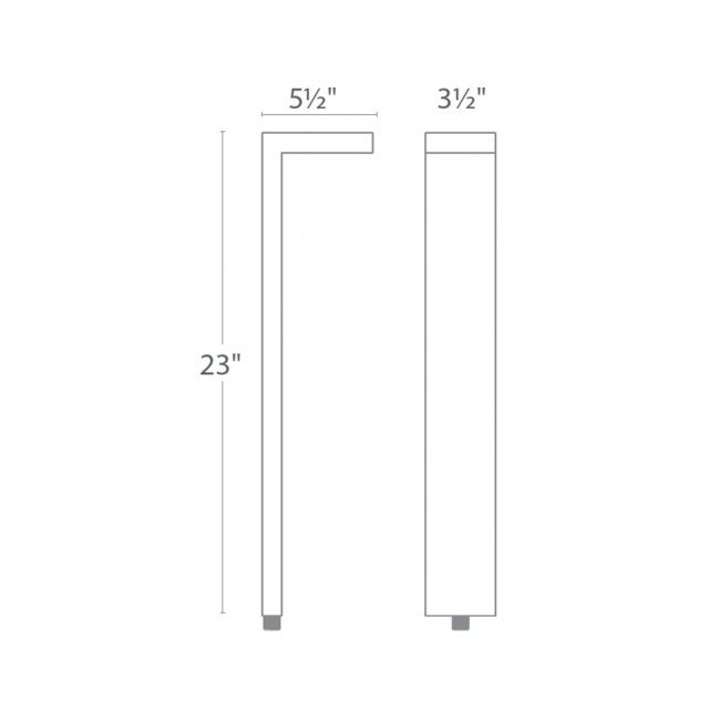 Black Aluminum 23" LED Pathway Light