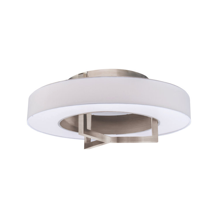 Madison 28" Brushed Nickel LED Semi-Flush Drum Ceiling Light