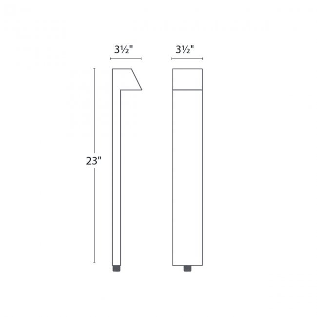 Bronze 23" Tall LED Pathway Light with Warm White LED