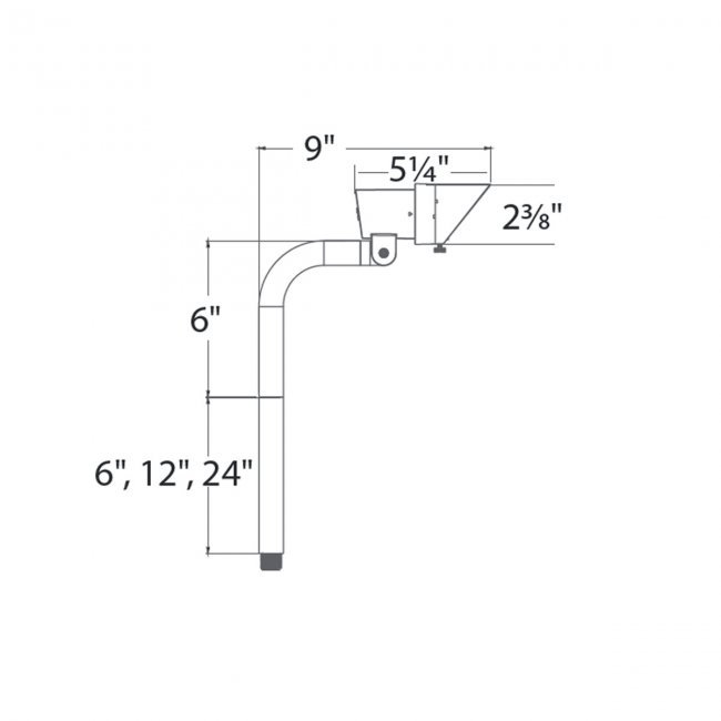 Bronze Adjustable LED Pathway Light with 32" Stem
