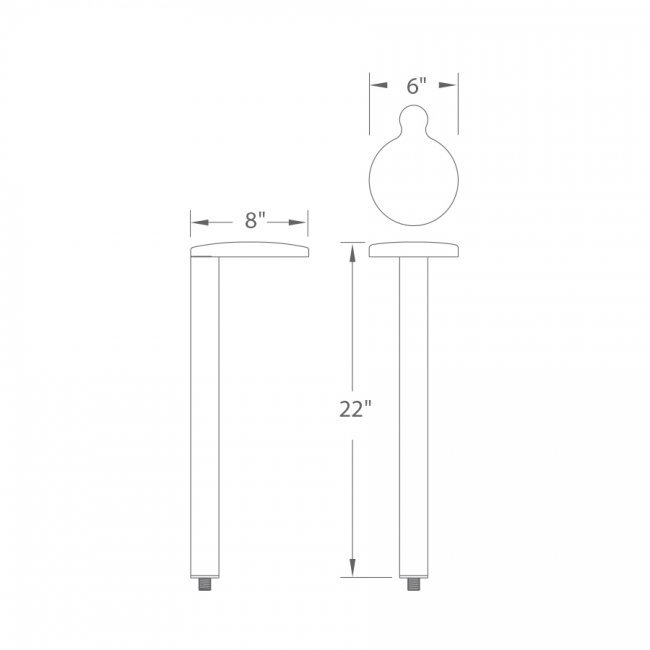 Black Aluminum LED Pathway Light with 2700K Bulb