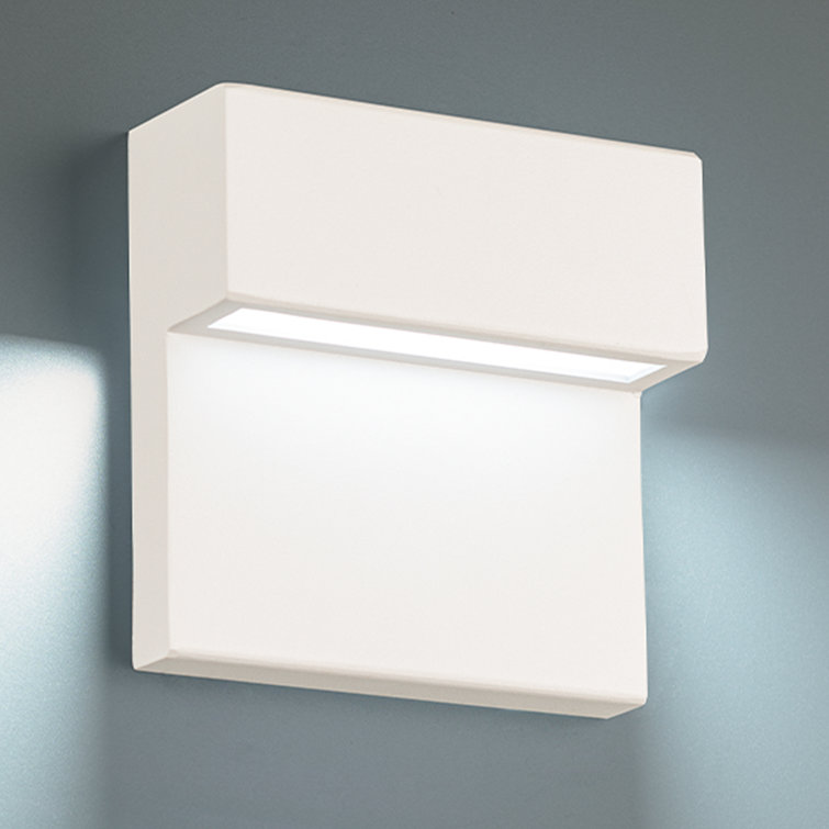 White Aluminum LED Dimmable Direct Wired Sconce