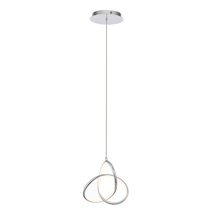Sebasco 7" Chrome Glass LED Mini Pendant Light