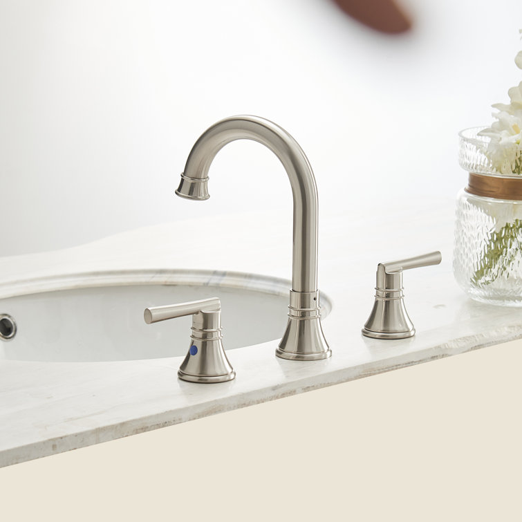 Elegant Brushed Nickel Widespread 2-Handle Bathroom Faucet