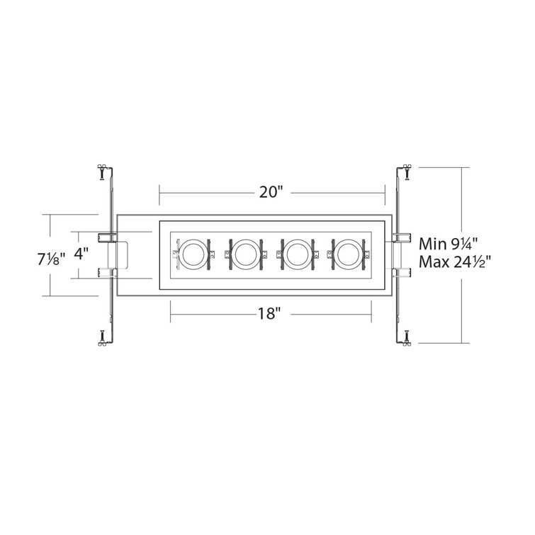 Silo X20 27.88'' Energy Star LED Recessed Lighting in White Aluminum