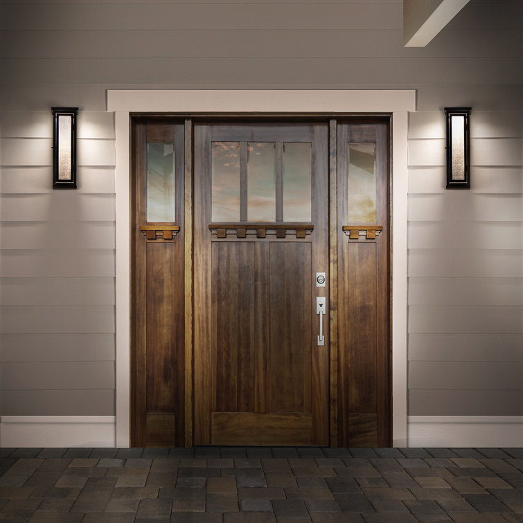 Eliot Black LED Outdoor Wall Sconce with Clear Glass