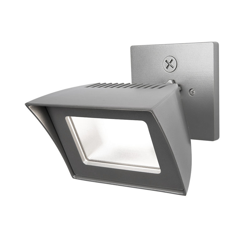 Graphite Aluminum LED Flood Light with White Glass Diffuser