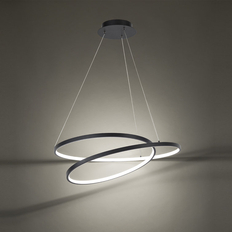 Marques Black LED Geometric Indoor/Outdoor Pendant Light