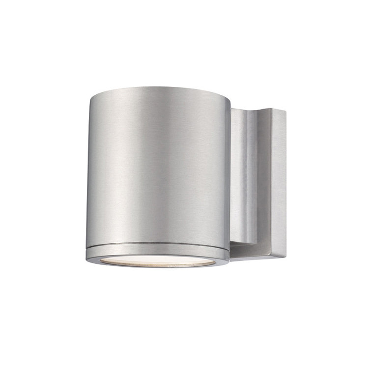 Silver Cylinder Dimmable LED Wall Sconce