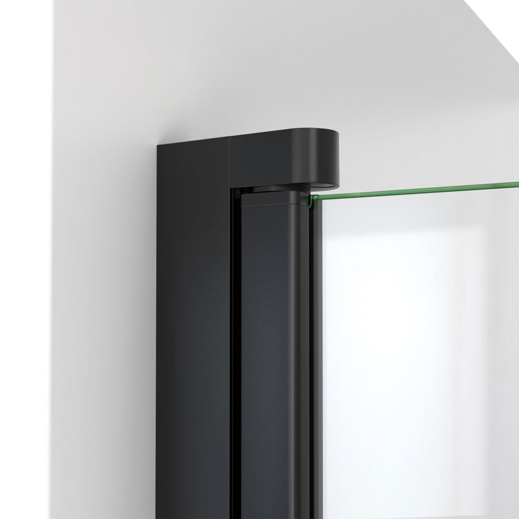 Matte Black Frameless Square Shower Kit with Acrylic Base