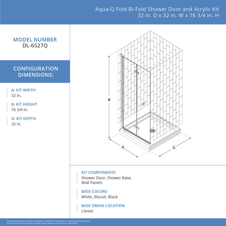 Matte Black Frameless Square Shower Kit with Acrylic Base