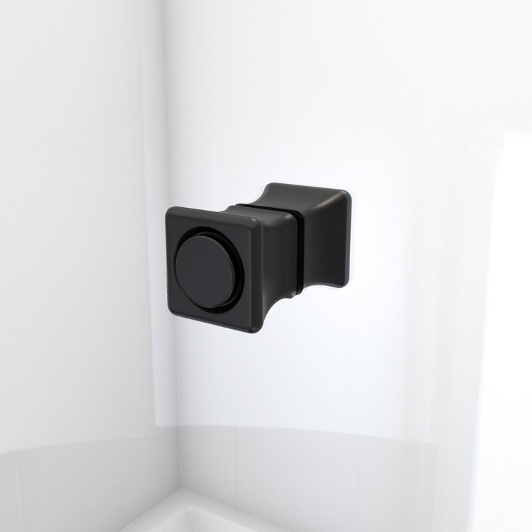 Matte Black Frameless Bi-Fold Tub Door 36" x 58"