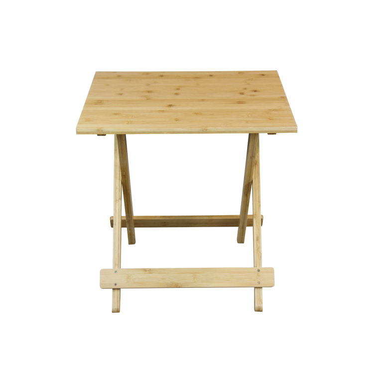 Natural Bamboo 20'' Portable Folding Side Table