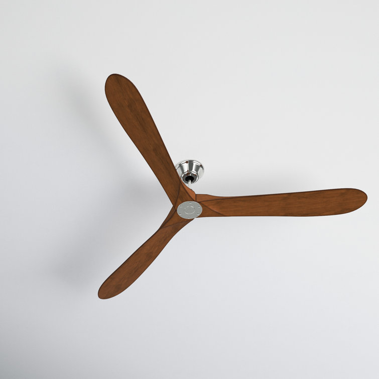 Matte White 88" Ceiling Fan with Brushed Steel and Koa Blades