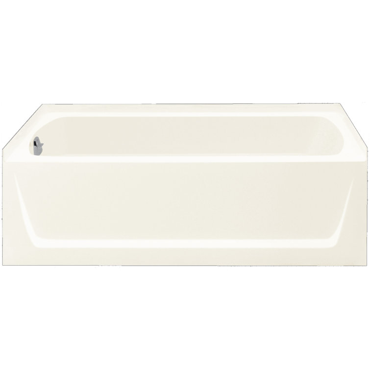 Sterling White Vikrell Alcove Soaking Bathtub with Left Drain