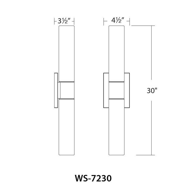 Elementum Energy-Efficient 30in LED Vanity Light in Brushed Nickel