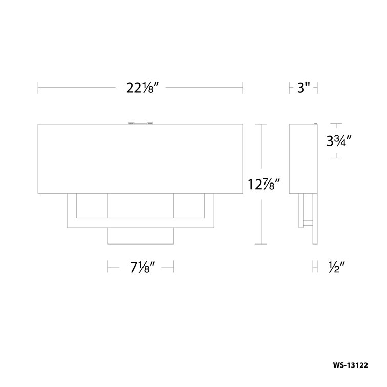 Manhattan Transitional 22" LED Dimmable Wall Sconce in Brushed Bronze