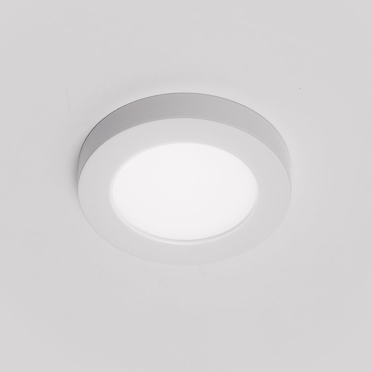 Edge Lit LEDme 3" White Recessed Under Cabinet Button Light