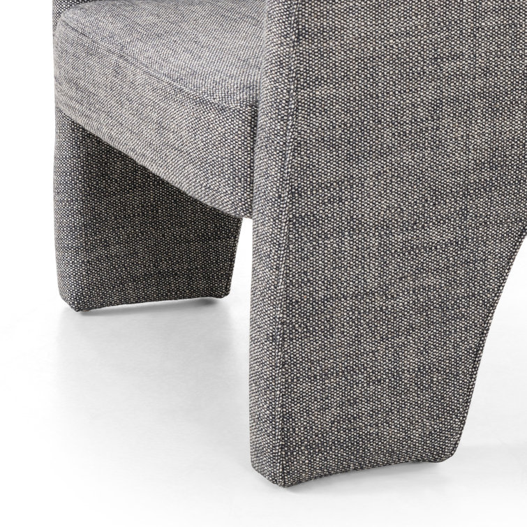 Barron Smoke Leather Barrel Chair with S-Spring Seat