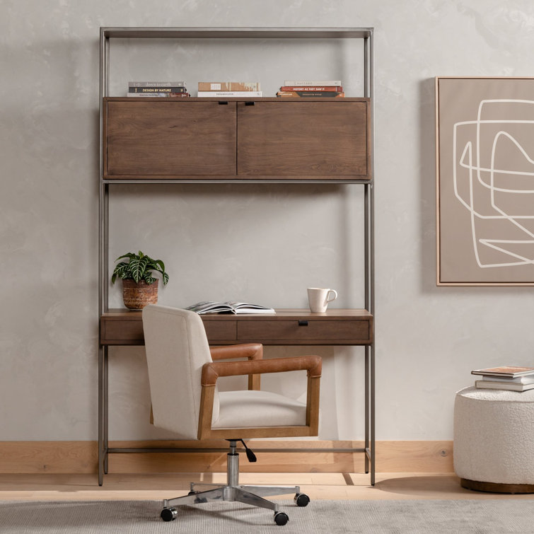Harbor Natural Cream Leather-Wrapped Conference Chair