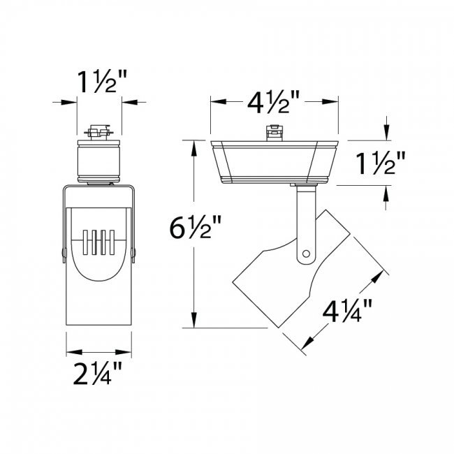 Sleek Black Aluminum LED Track Head for Modern Spaces
