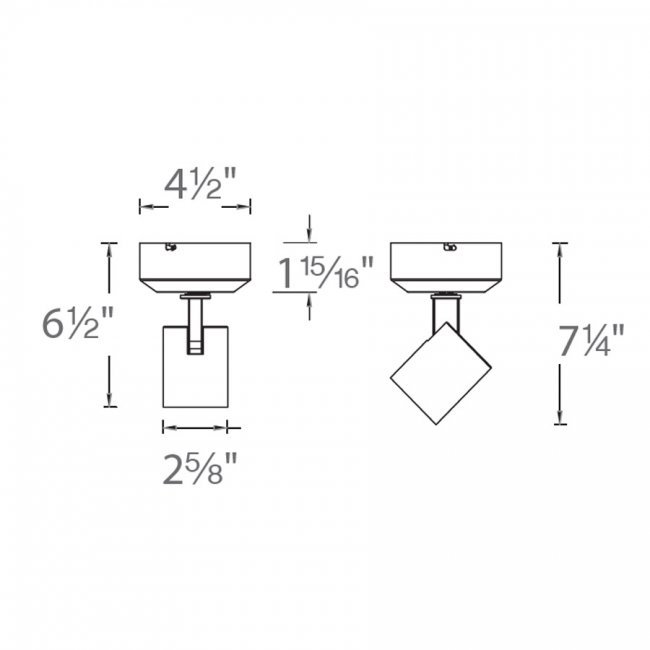 Lucio White LED Monopoint Spot Light with Adjustable Beam