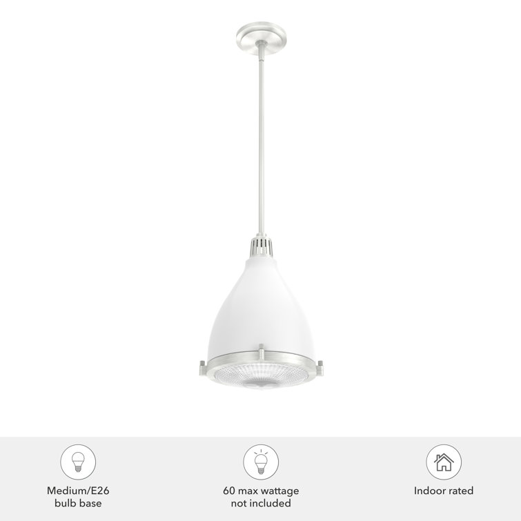 Hunter Bluff View Fresh White Dome LED Pendant Light