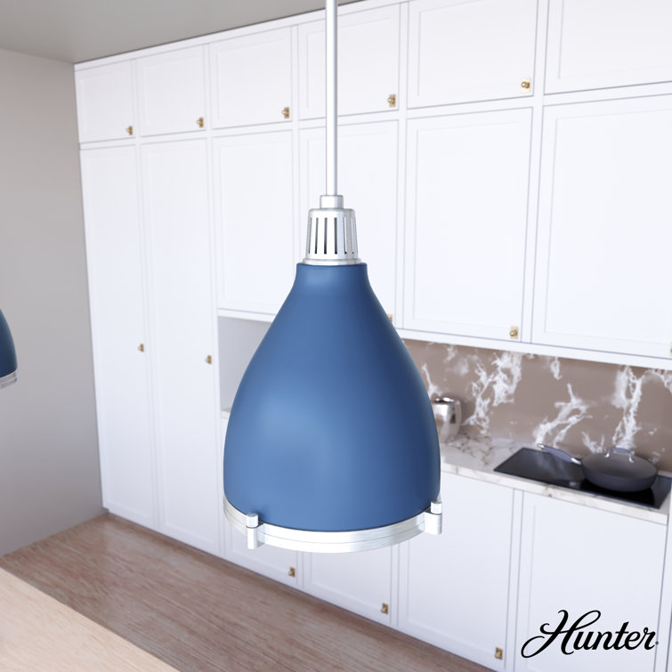 Hunter Bluff View Indigo Blue LED Dome Pendant Light