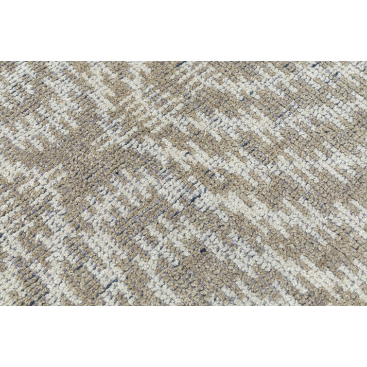 Bovina Bliss Hand-Knotted Blue Wool & Cotton Geometric Rug
