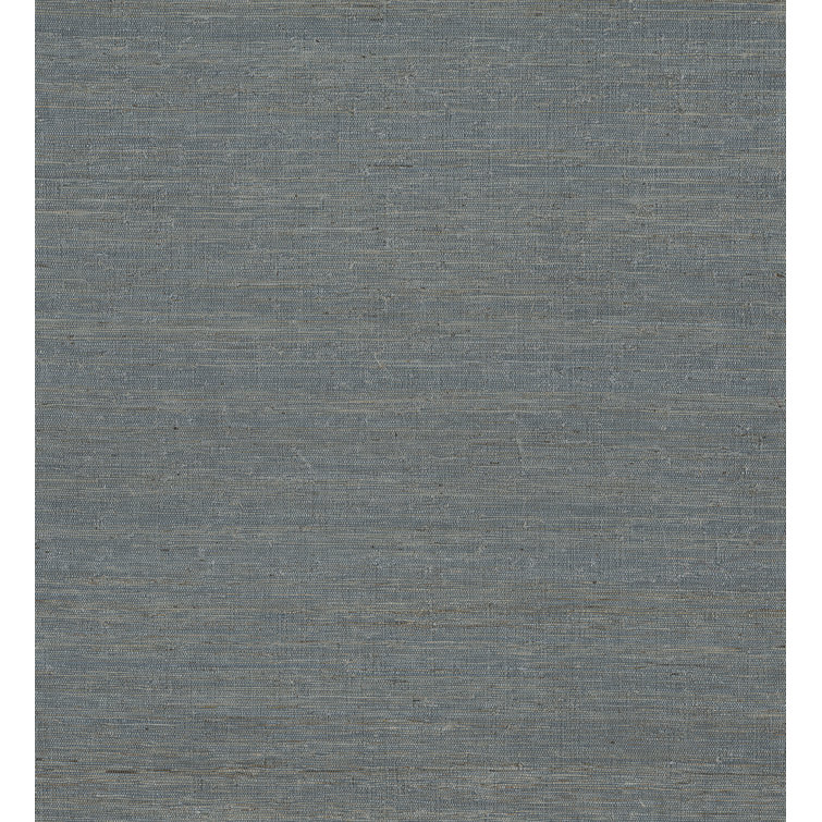 Slate and Bronze Grasscloth Removable Wallpaper Roll