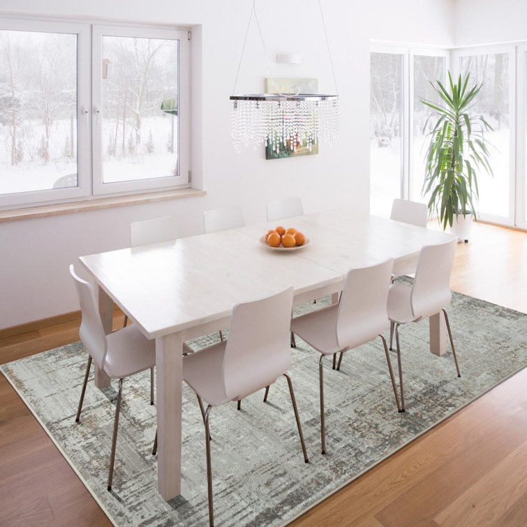 Beige Abstract 6' x 9' Synthetic Area Rug