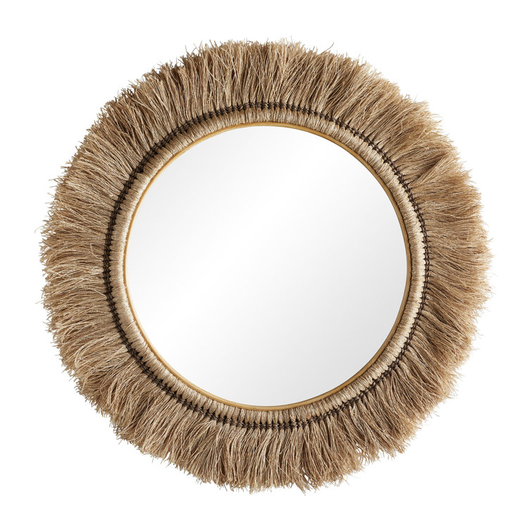 Kai 41'' Rectangular Abacá Rope Wall Mirror