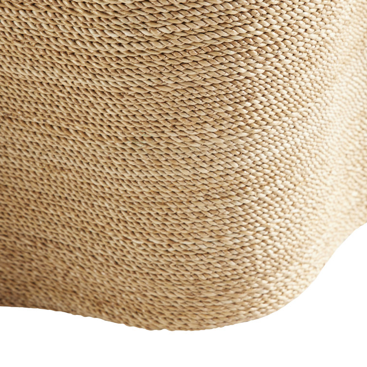 Coastal Charm Organic-Shaped Natural Abaca Cocktail Table