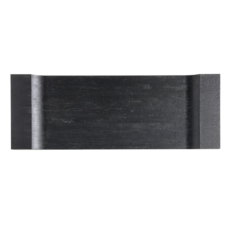 Lanny Sleek Blackened Teak and Iron Bench for 2