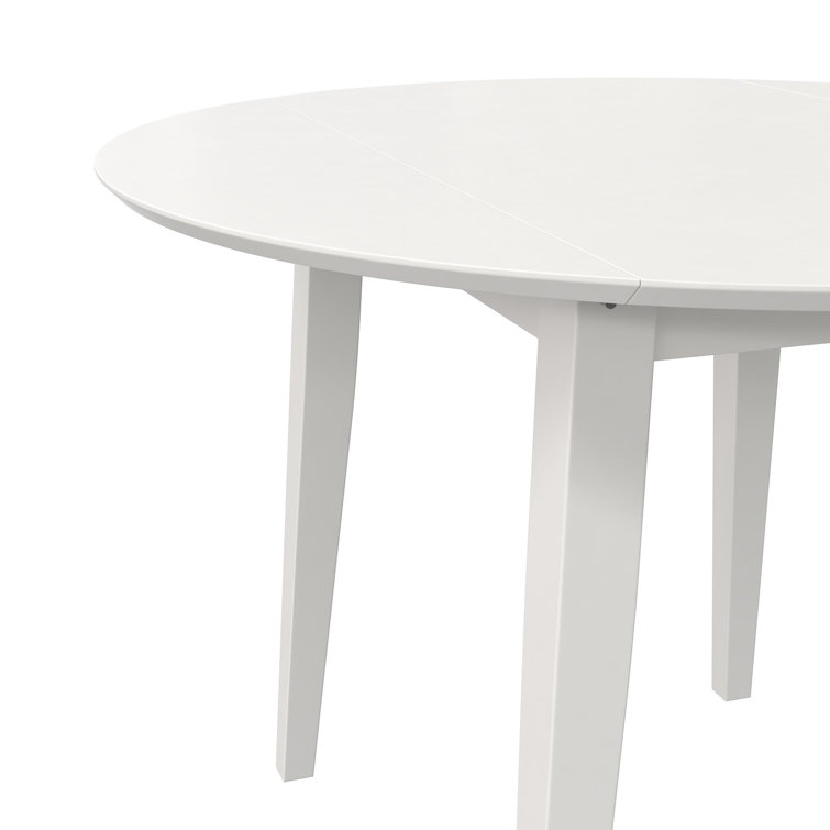White 3-Piece Drop Leaf Dining Set with Chairs