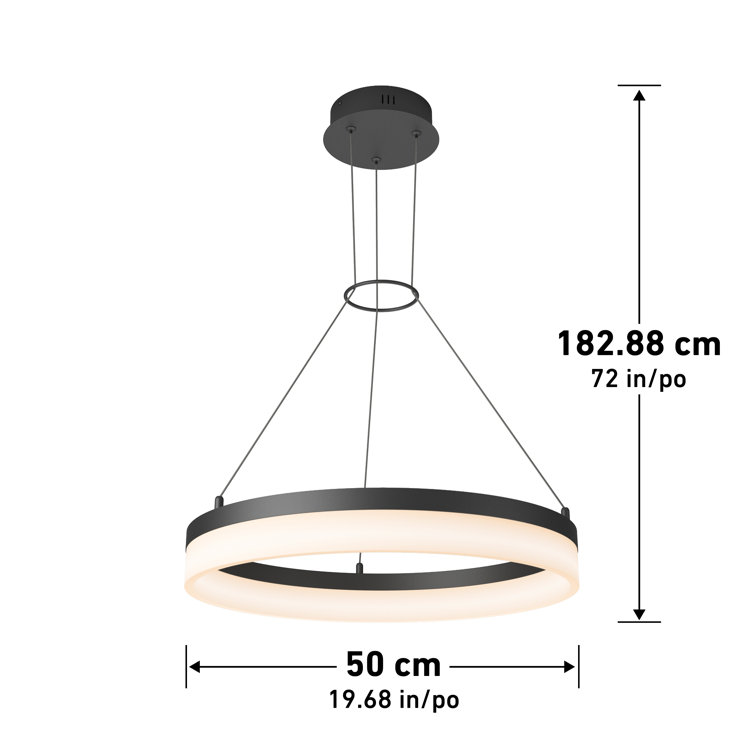 Optical Crystal Drum LED Pendant Light in Black