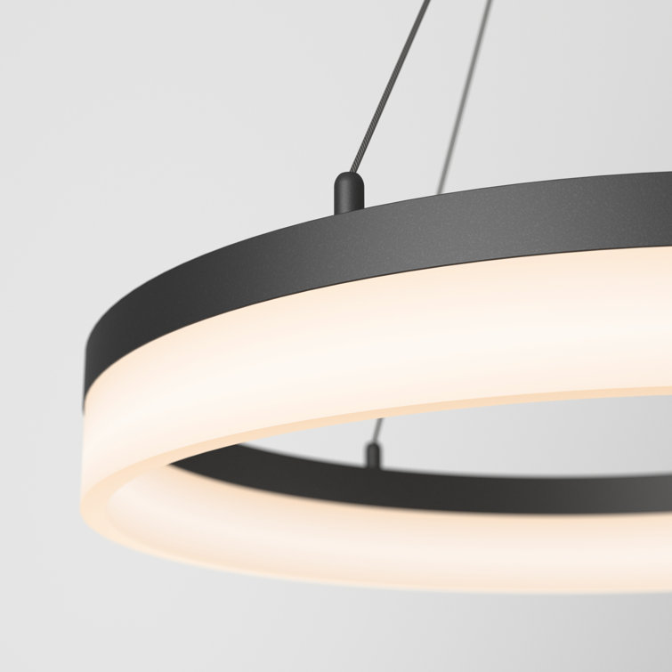 Optical Crystal Drum LED Pendant Light in Black