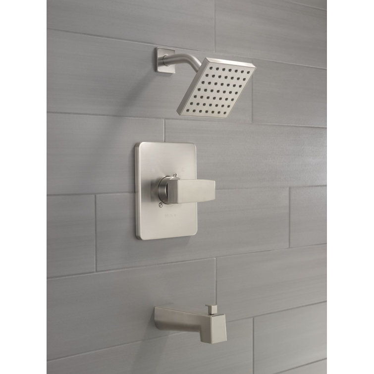 Stainless Steel Square Wall Mounted Tub and Shower Trim Kit