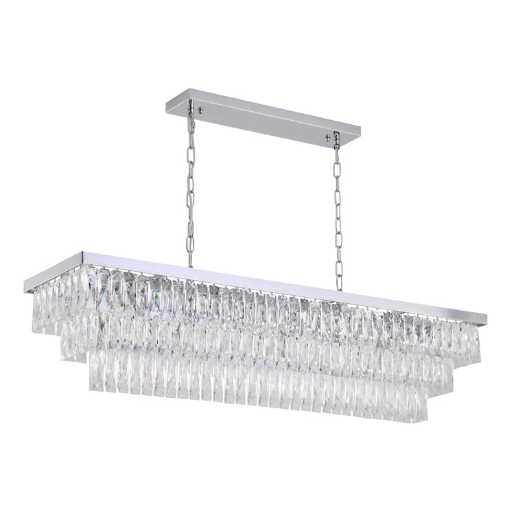 Exquisite Chrome Crystal Candle Chandelier with Adjustable Chain